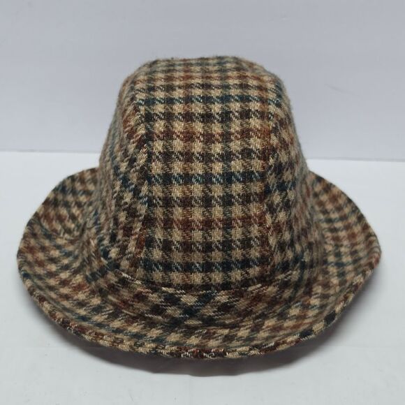 Vintage 50s L.L. Bean Freeport ME Wool Plaid Fedora Hat LL Bean Unisex Sz 7 1/8 main image 8